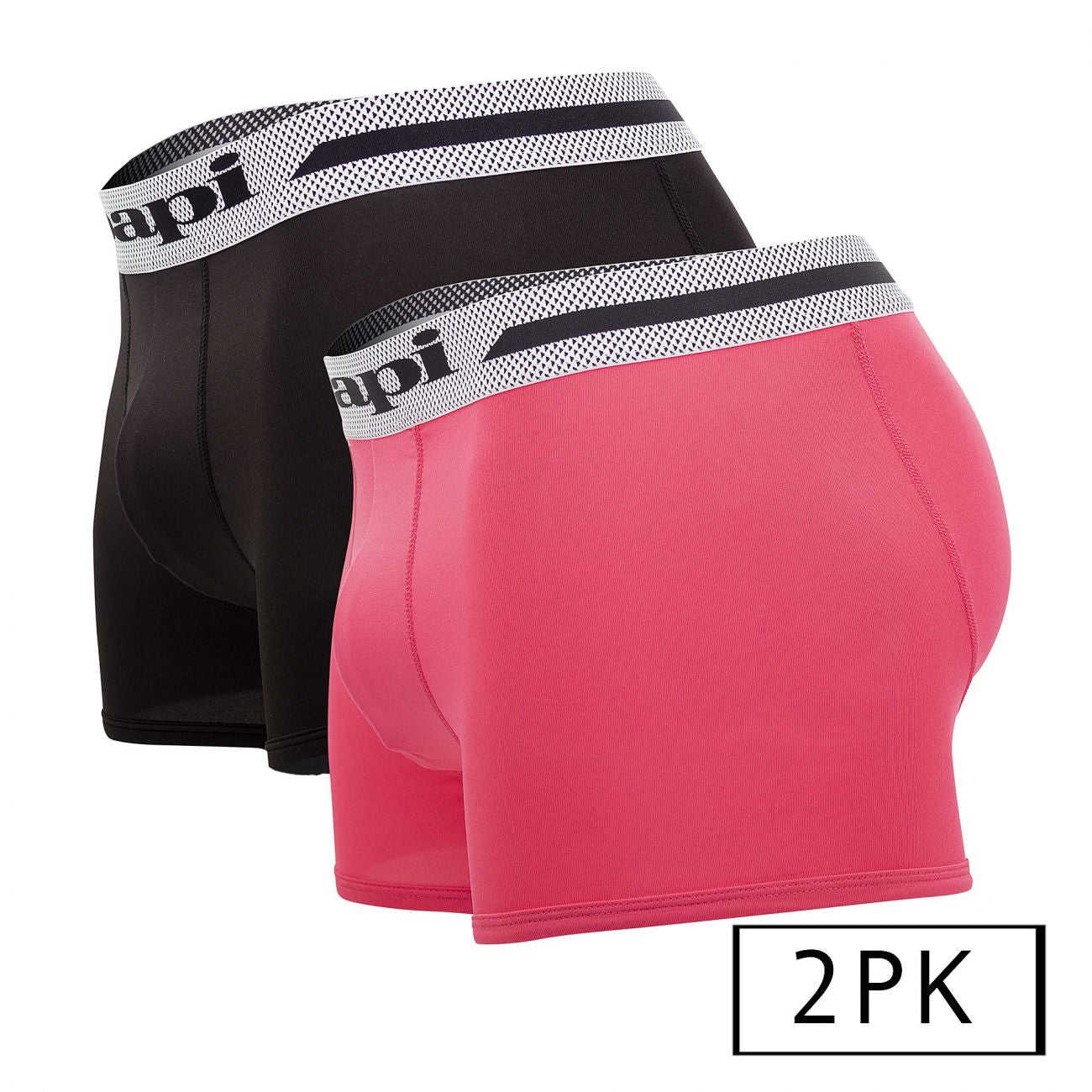 Papi UMPA080 2PK Microflex Brazilian Trunks Color Pink-Black - DealByEthan.gay loves Papi