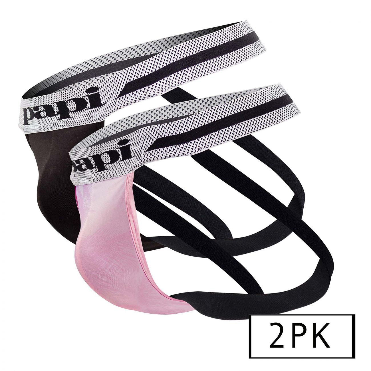 Papi UMPA081 2PK Microflex Jockstrap Color Tropical-Black - DealByEthan.gay loves Papi