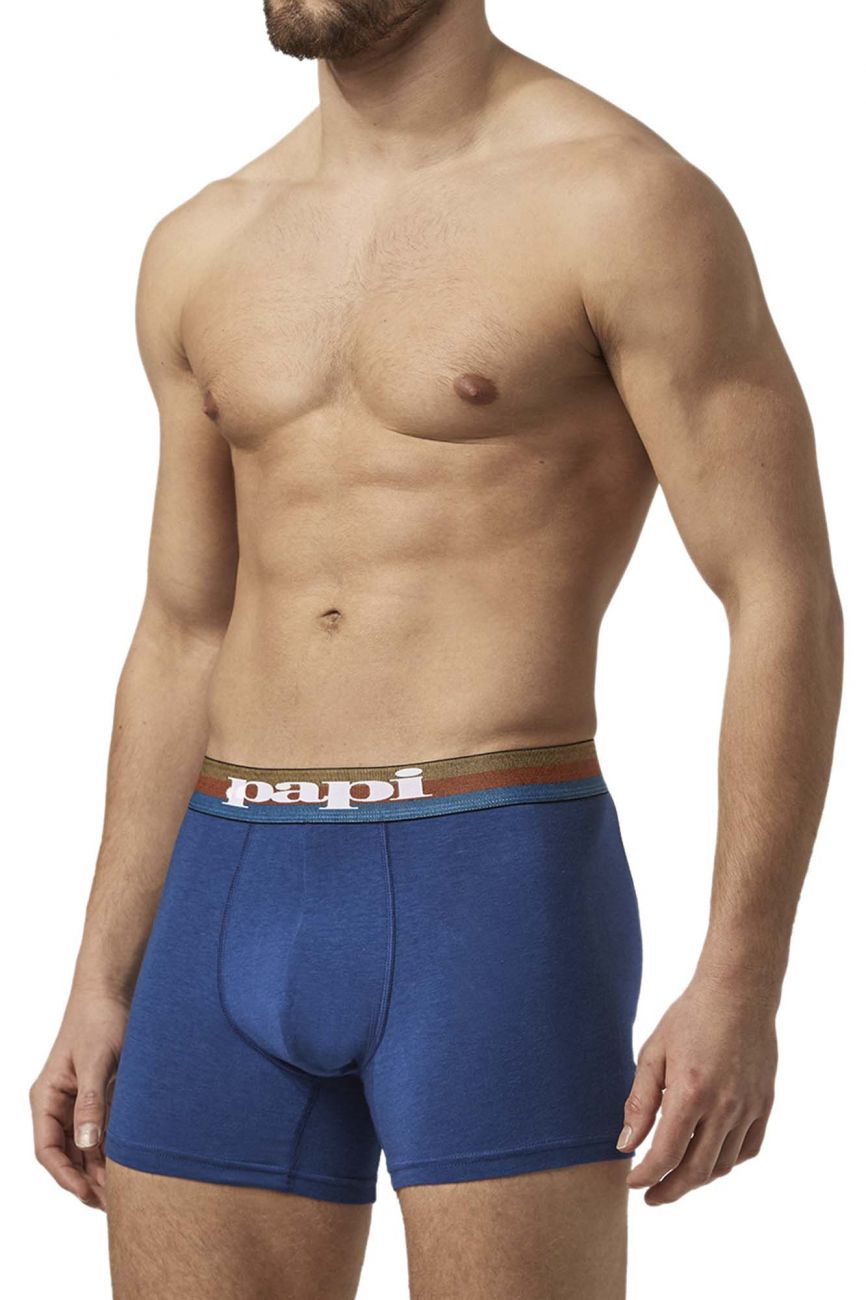 Papi UMPA088 2PK Microflex Brazilian Boxer Briefs Color Blue-Black - DealByEthan.gay loves Papi