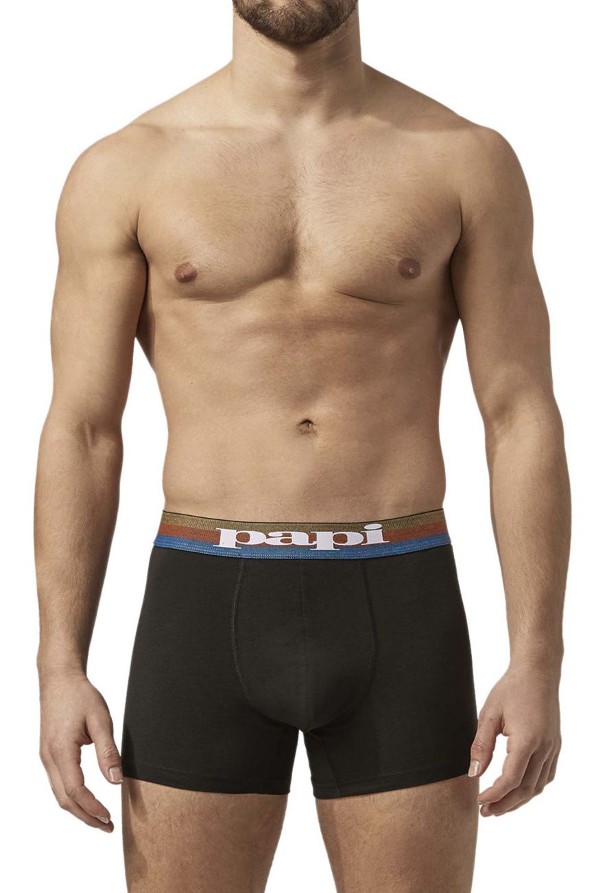 Papi UMPA088 2PK Microflex Brazilian Boxer Briefs Color Blue-Black - DealByEthan.gay loves Papi