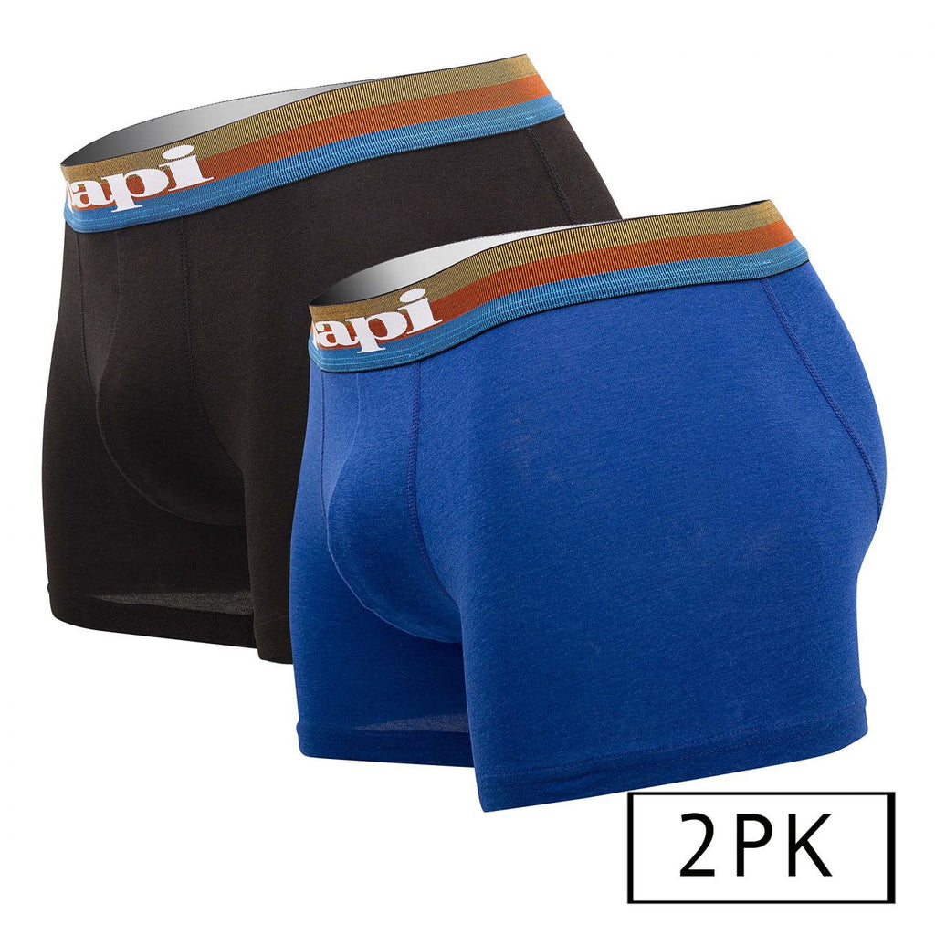 Papi UMPA088 2PK Microflex Brazilian Boxer Briefs Color Blue-Black - DealByEthan.gay loves Papi