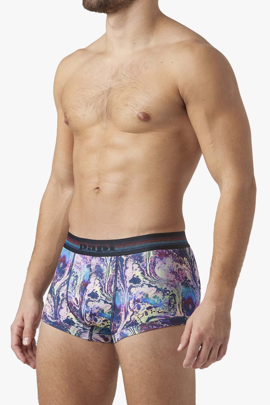Papi UMPA107 2PK Microflex Performance Trunks Color Blue-Black - DealByEthan.gay loves Papi