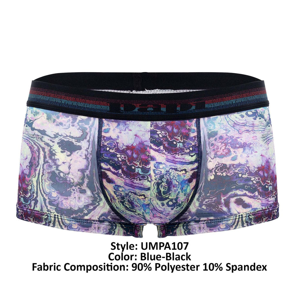 Papi UMPA107 2PK Microflex Performance Trunks Color Blue-Black - DealByEthan.gay loves Papi