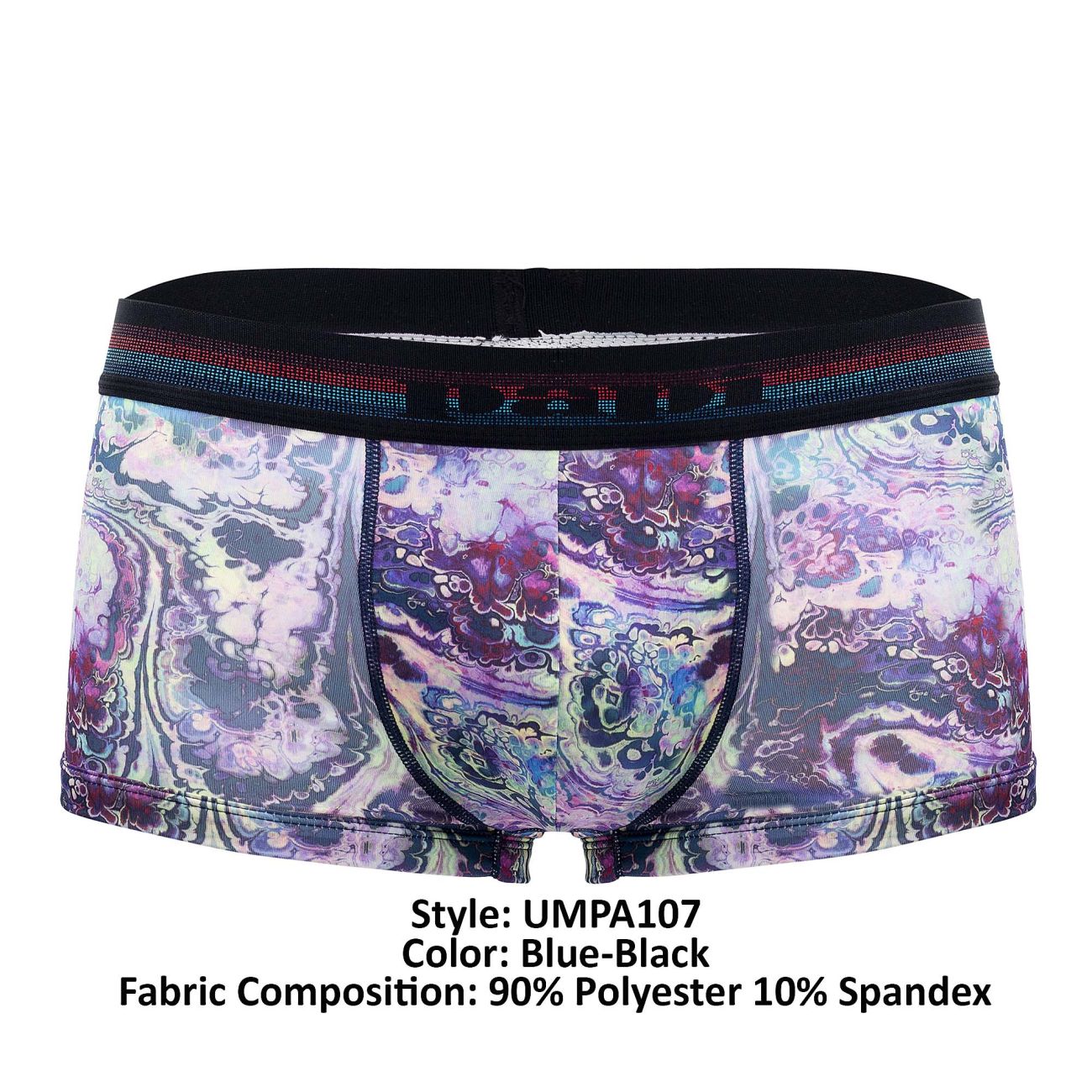 Papi UMPA107 2PK Microflex Performance Trunks Color Blue-Black - DealByEthan.gay loves Papi