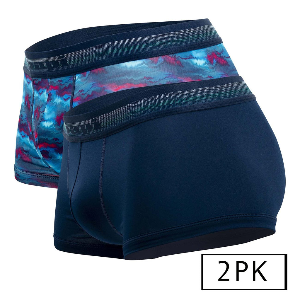 Papi UMPA107 2PK Microflex Performance Trunks Color Blue-Printed - DealByEthan.gay loves Papi