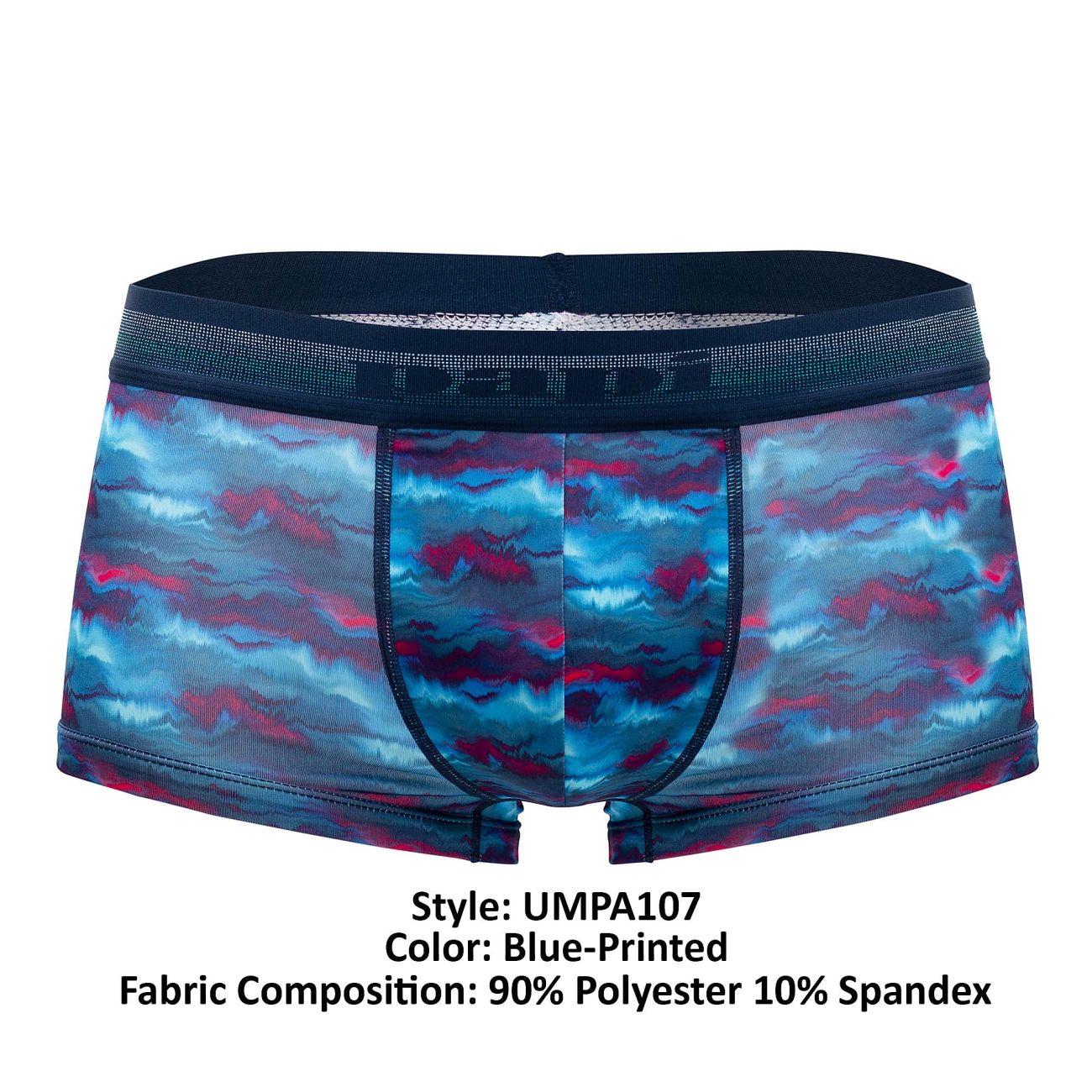 Papi UMPA107 2PK Microflex Performance Trunks Color Blue-Printed - DealByEthan.gay loves Papi