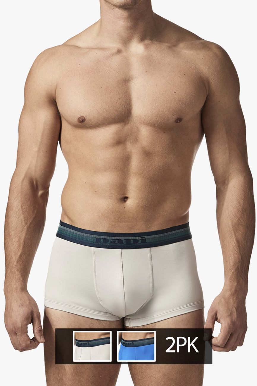 Papi UMPA107 2PK Microflex Performance Trunks Color Gray-Blue - DealByEthan.gay loves Papi
