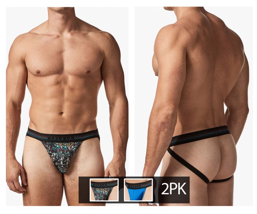 Papi UMPA108 2PK Microflex Performance Jockstrap Color Black-Blue - DealByEthan.gay loves Papi