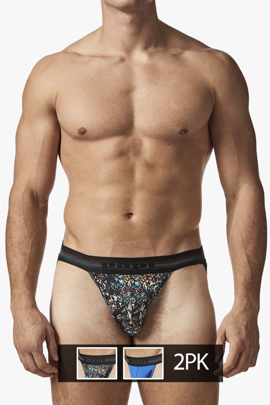Papi UMPA108 2PK Microflex Performance Jockstrap Color Black-Blue - DealByEthan.gay loves Papi