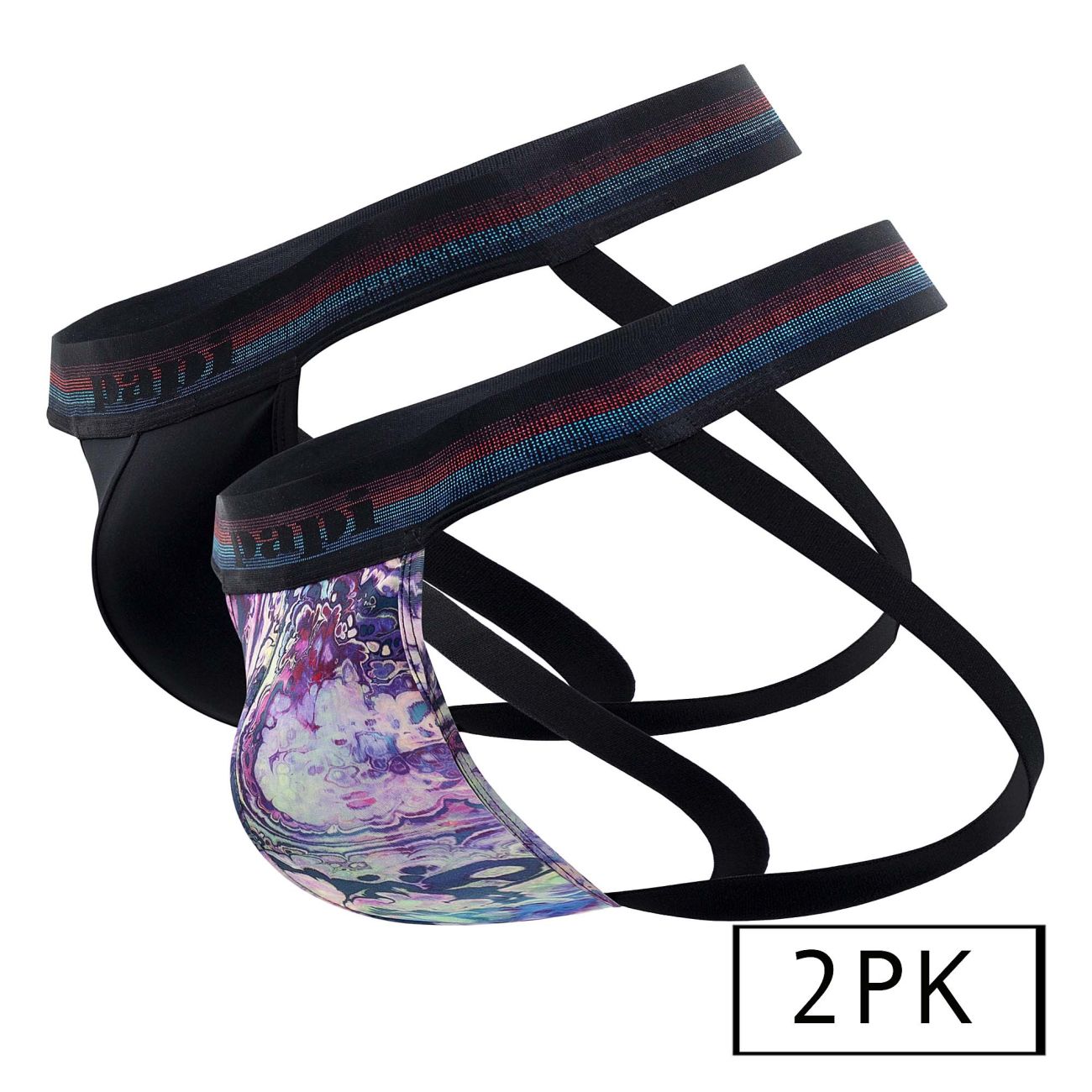 Papi UMPA108 2PK Microflex Performance Jockstrap Color Blue-Black - DealByEthan.gay loves Papi