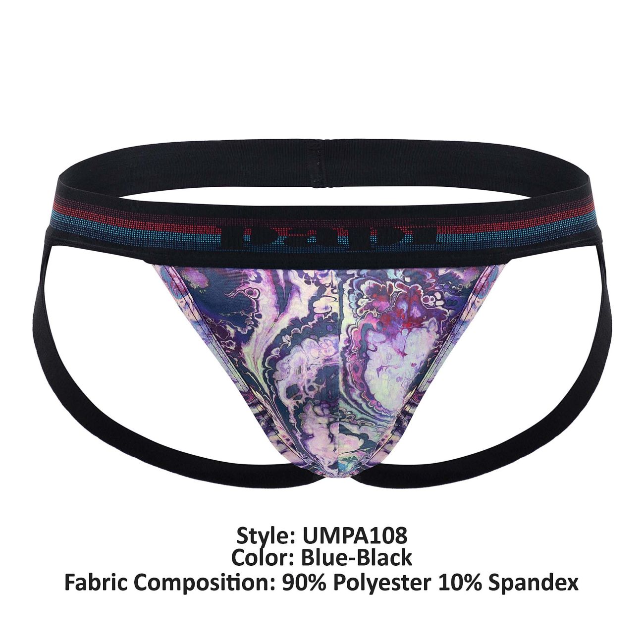 Papi UMPA108 2PK Microflex Performance Jockstrap Color Blue-Black - DealByEthan.gay loves Papi