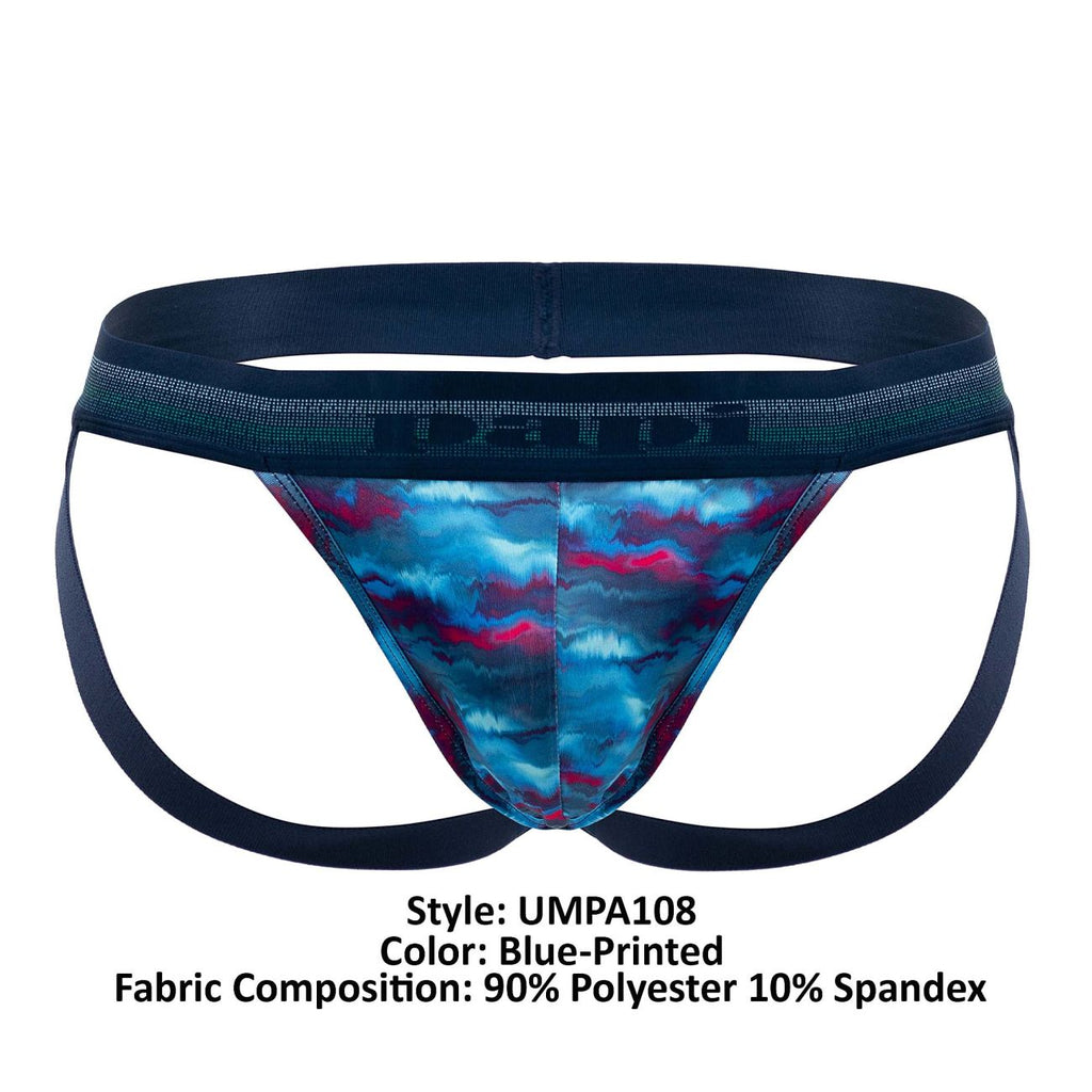 Papi UMPA108 2PK Microflex Performance Jockstrap Color Blue-Printed - DealByEthan.gay loves Papi