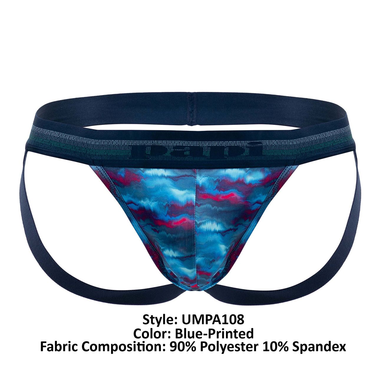 Papi UMPA108 2PK Microflex Performance Jockstrap Color Blue-Printed - DealByEthan.gay loves Papi