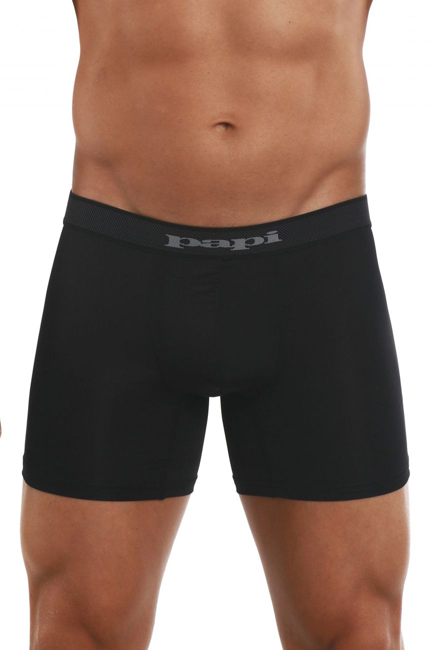 Papi 626185-962 Cool2 2PK Calzoncillos bóxer lisos Color negro-gris