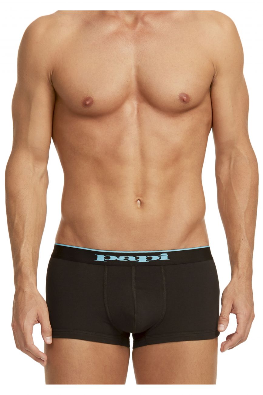Papi 980501-941 3PK Cotton Stretch Brazilian Solids Farbe Schwarz-Kobalt-Blau