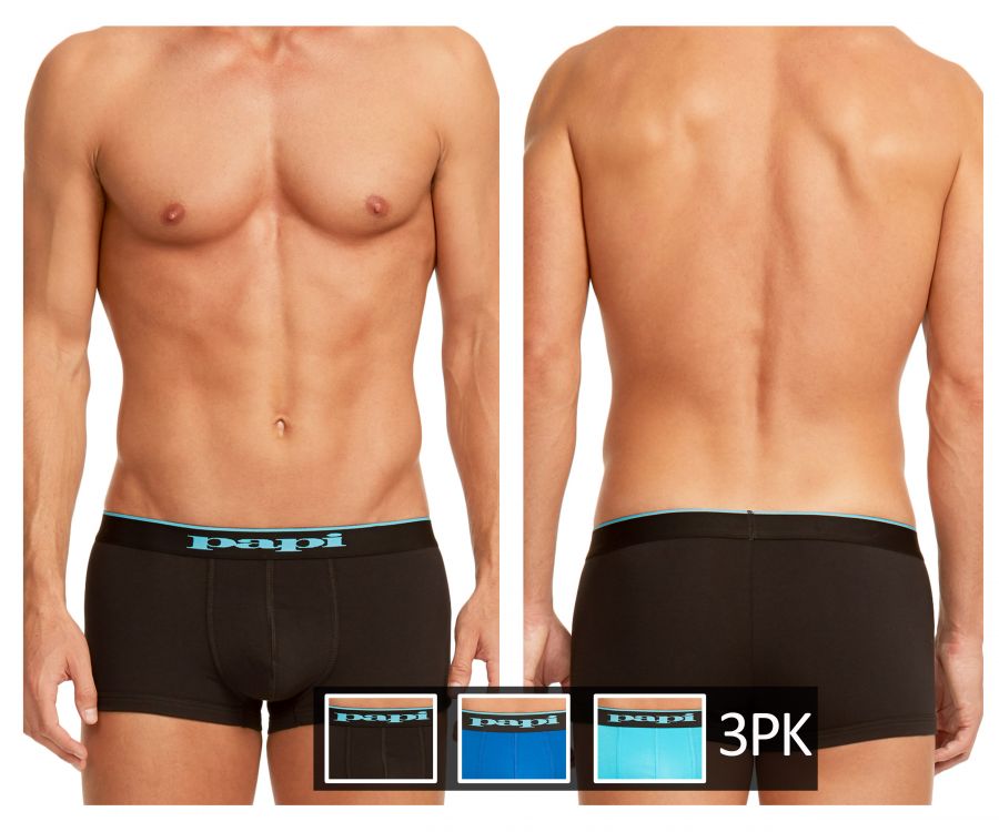 Papi 554101-001 3pk 1x1 Rib Low Rise Brief Black –  -  Men's Underwear and Swimwear