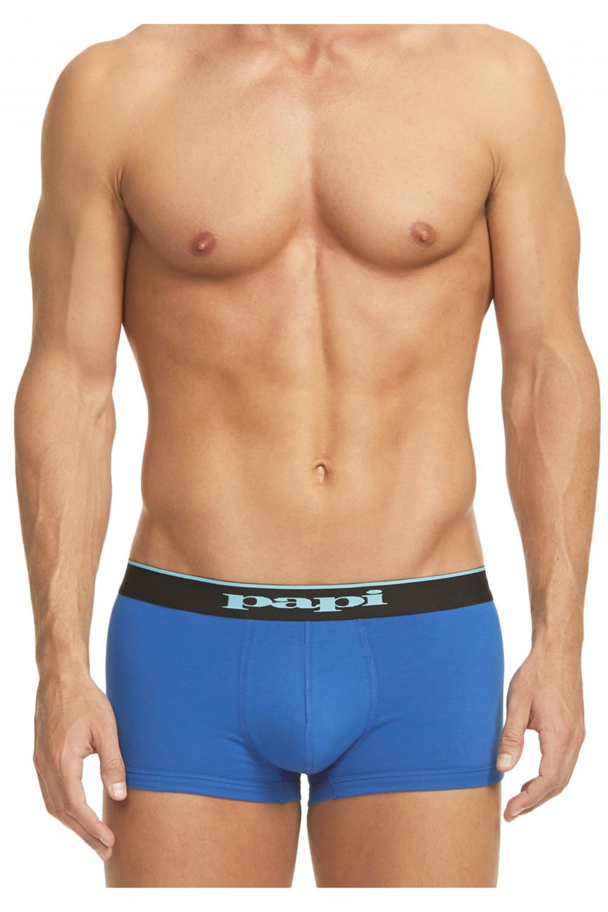 Papi 980501-941 3PK Cotton Stretch Brazilian Solids Farbe Schwarz-Kobalt-Blau