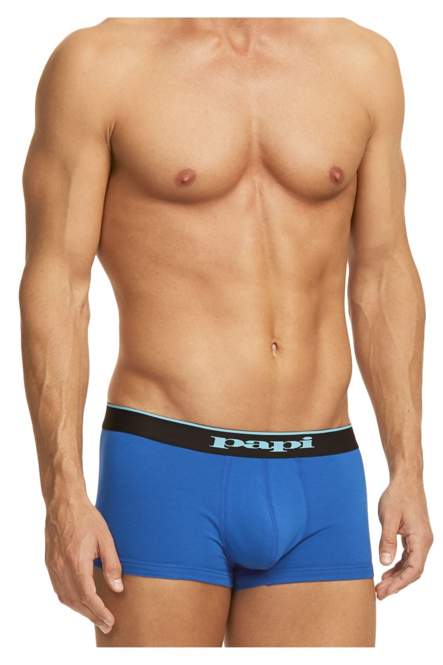 Papi 980501-941 3PK Cotton Stretch Brazilian Solids Farbe Schwarz-Kobalt-Blau