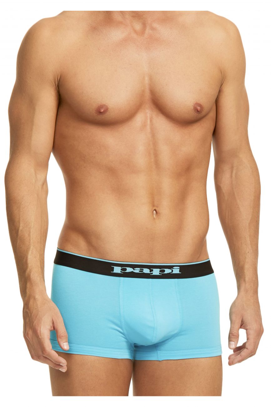 Papi 980501-941 3PK Cotton Stretch Brazilian Solids Farbe Schwarz-Kobalt-Blau