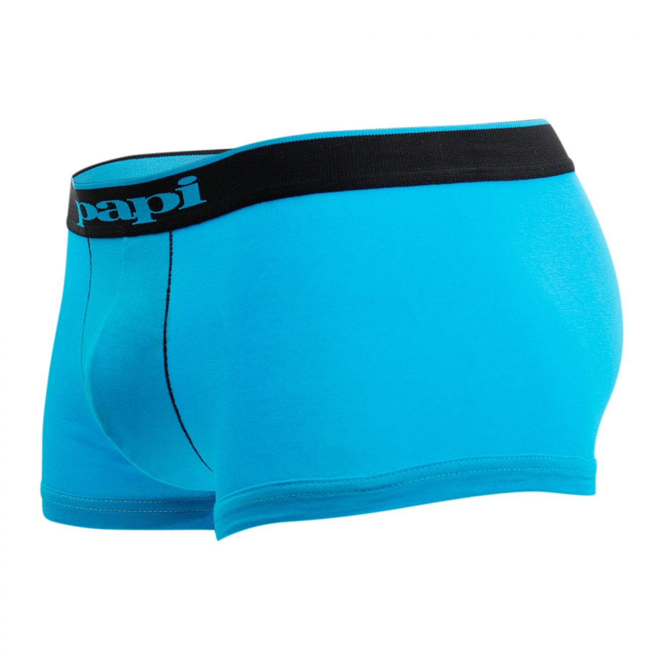 Papi 980503-969 Paquete de 3 hilos de algodón elásticos brasileños con banda de rayas de color turquesa y negro