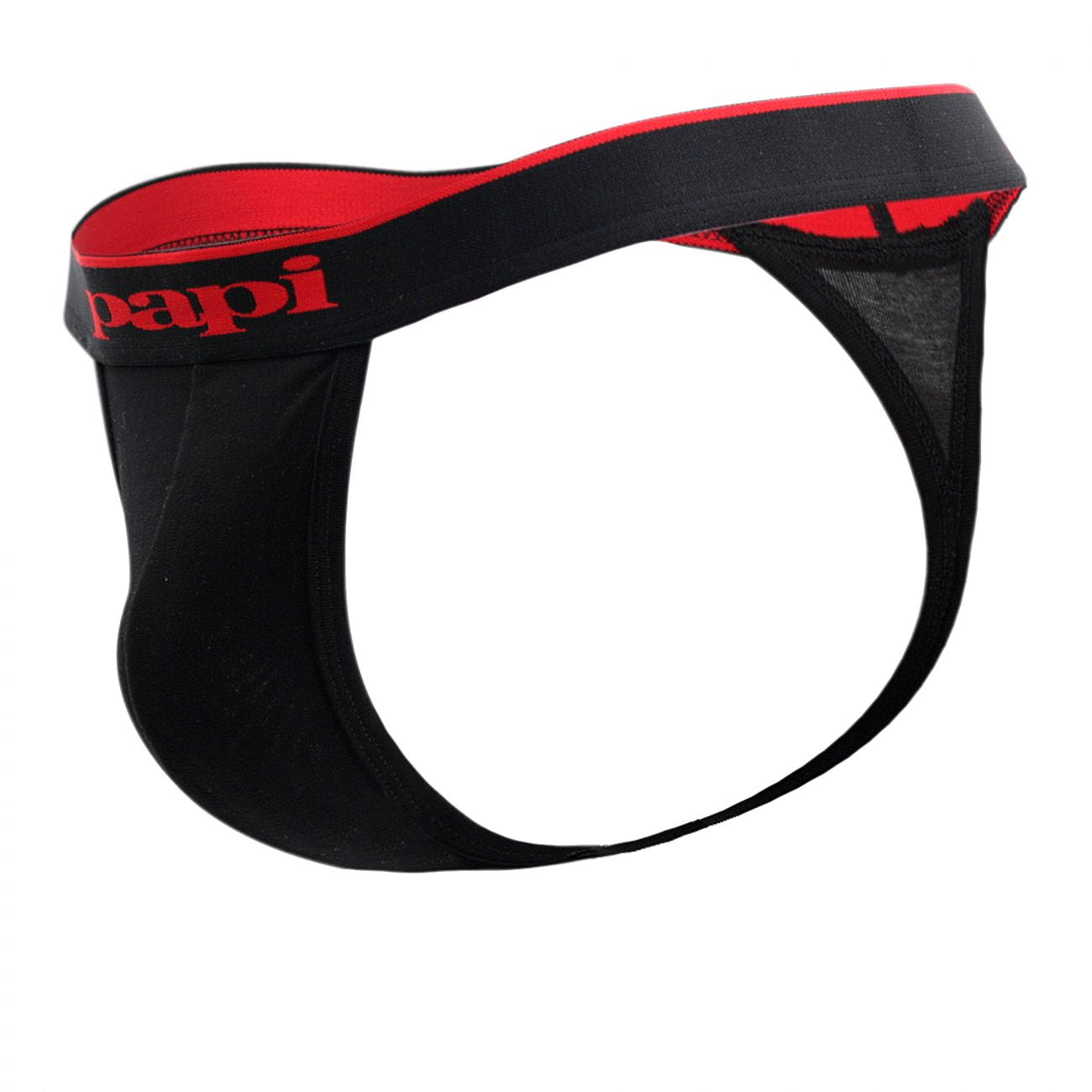 Papi 980902-950 3PK Cotton Stretch Thong Color Red-Gray-Black