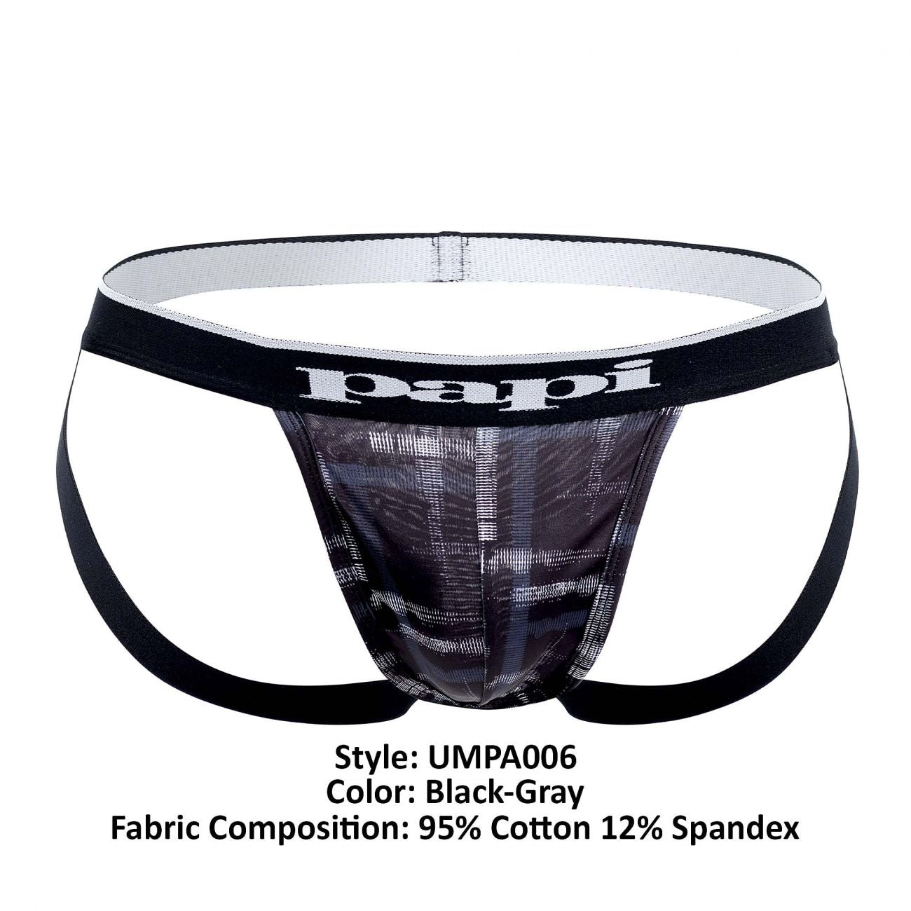 Suspensorio Papi UMPA006 2PK Color Negro-Gris