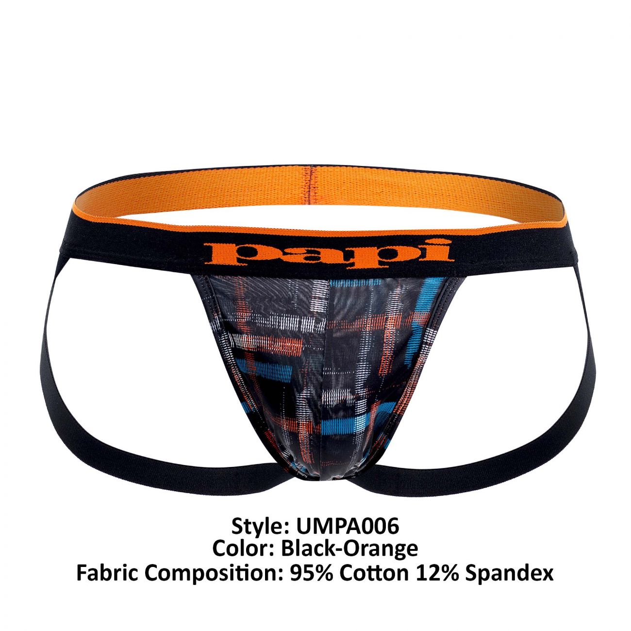 Suspensorio Papi UMPA006 2PK Color Negro-Naranja