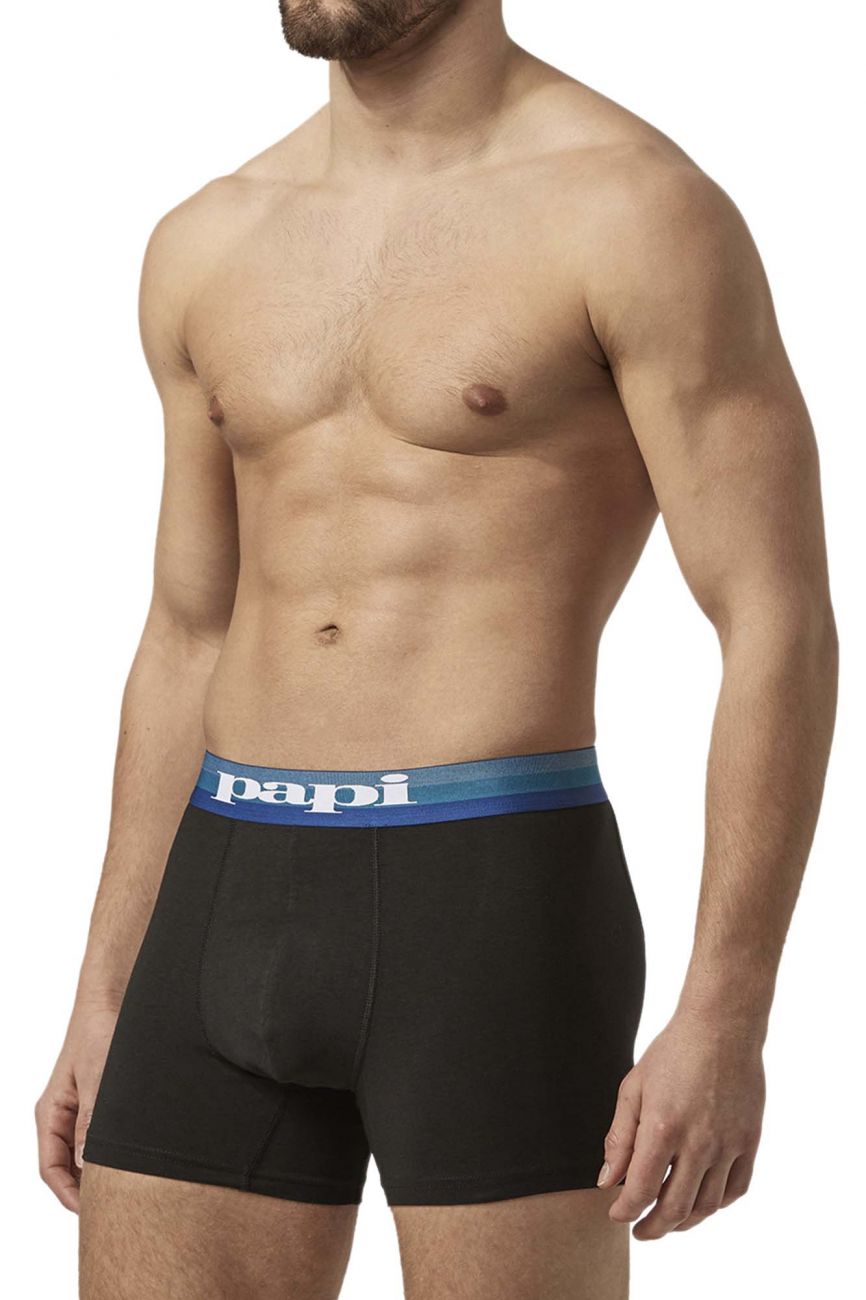 Papi UMPA088 2PK Microflex Brazilian Boxershorts Farbe Türkis-Schwarz