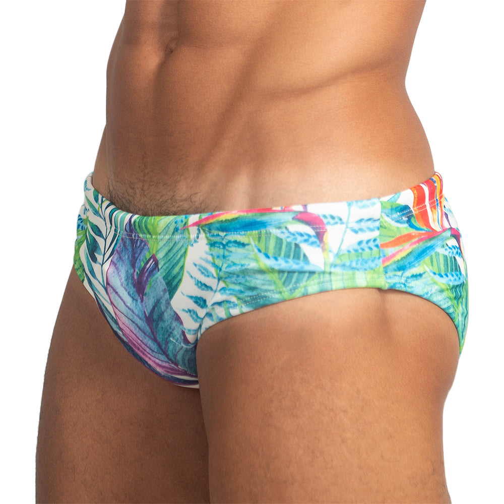 Paraíso Floral Print Men's Designer Swimwear - Men's Swimming Sunga - DealByEthan.gay loves CA-RIO-CA Sunga Co.