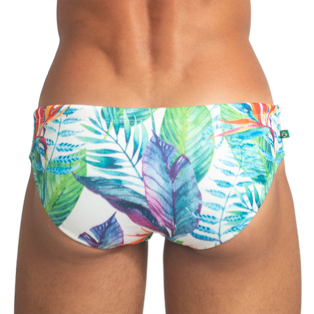 Paraíso Floral Print Men's Designer Swimwear - Men's Swimming Sunga - DealByEthan.gay loves CA-RIO-CA Sunga Co.