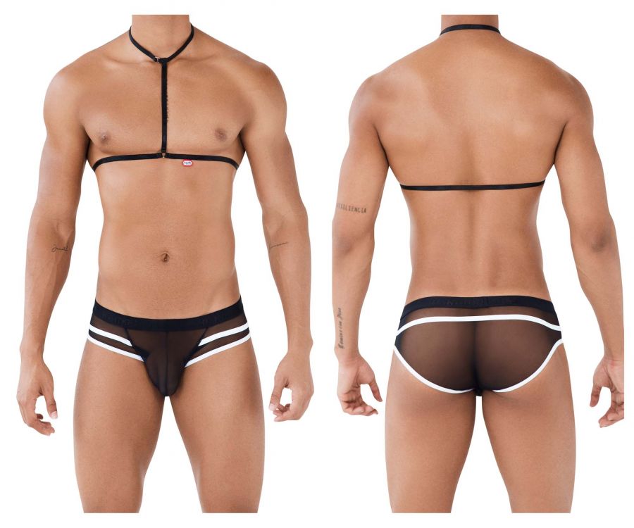 Pikante PIK 0495 Braguita con arnés sexy color negro