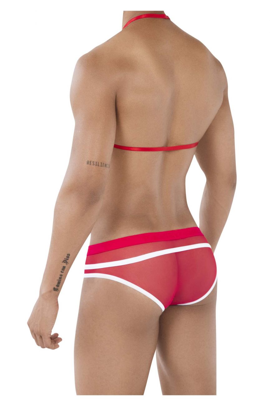 Pikante PIK 0495 Braguita con arnés sexy color rojo