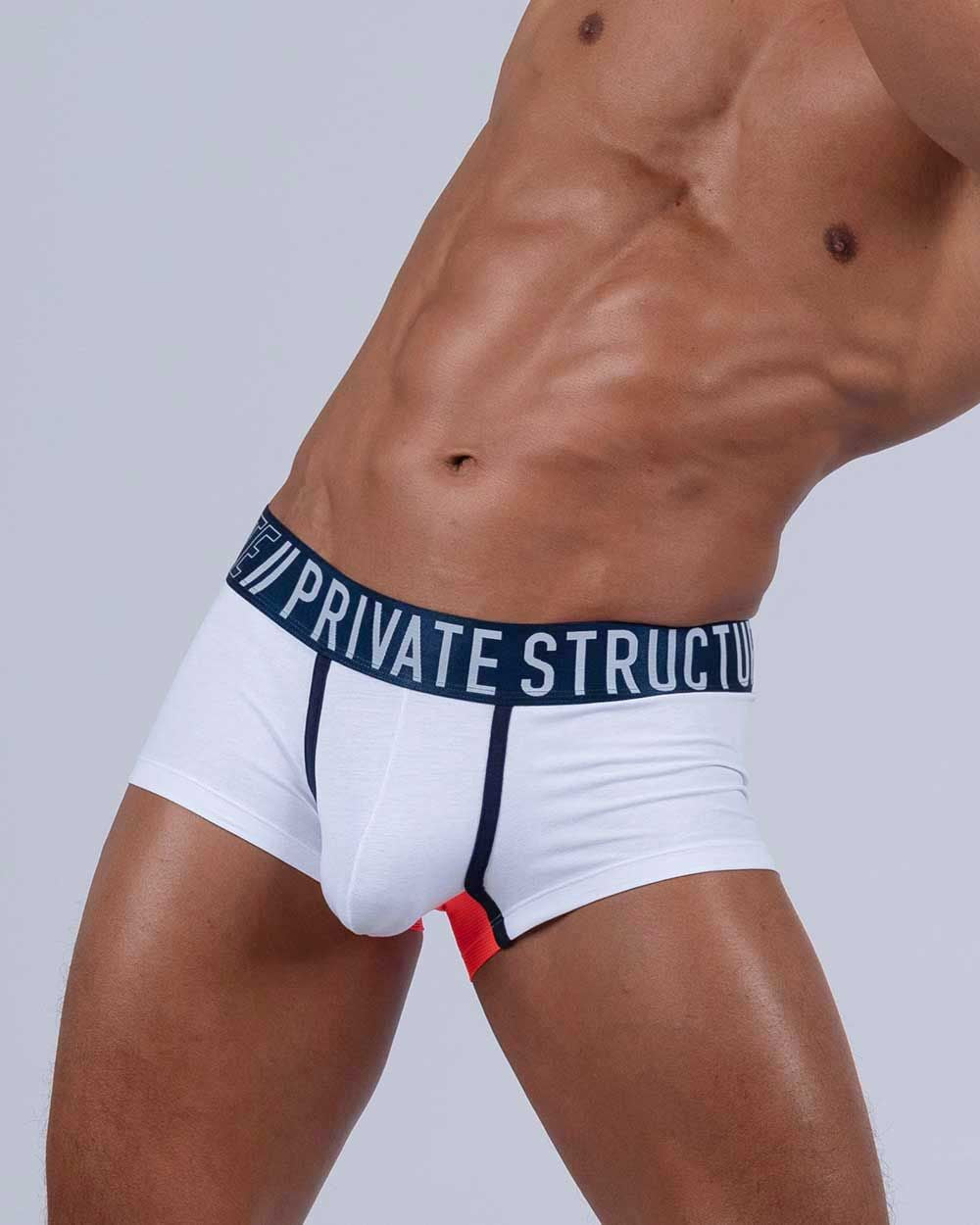 Private Structure BAUT4389 Athlete Trunks Color White League - DealByEthan.gay loves Private Structure