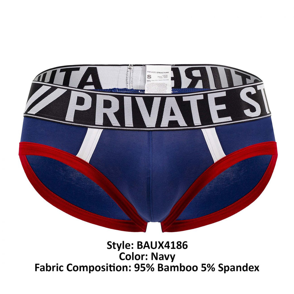 Private Structure BAUX4186 Athlete Mini Briefs Color Navy - DealByEthan.gay loves Private Structure