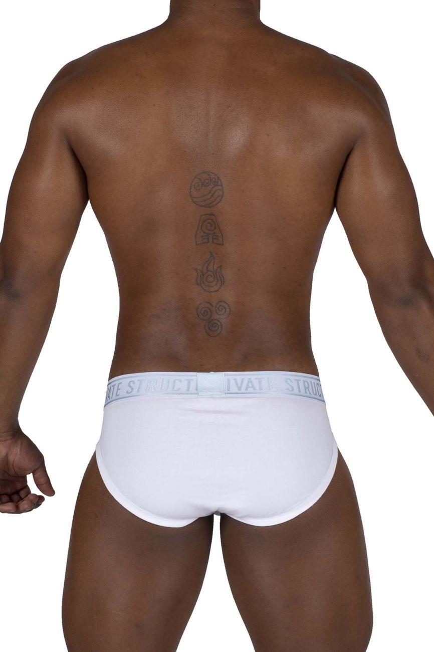 Private Structure EPUT4385 Pride 2PK Mid Waist Mini Briefs Color White-Green - DealByEthan.gay loves Private Structure