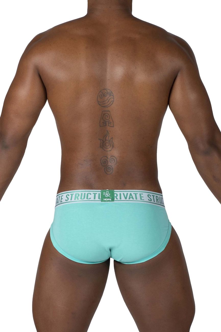 Private Structure EPUT4385 Pride 2PK Mid Waist Mini Briefs Color White-Green - DealByEthan.gay loves Private Structure