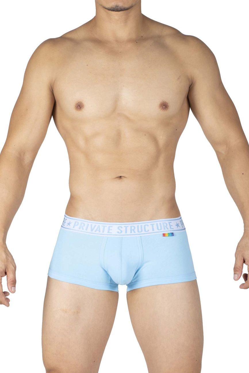 Private Structure EPUT4386 Pride 2PK Mid Waist Trunks Color Yellow-Blue - DealByEthan.gay loves Private Structure