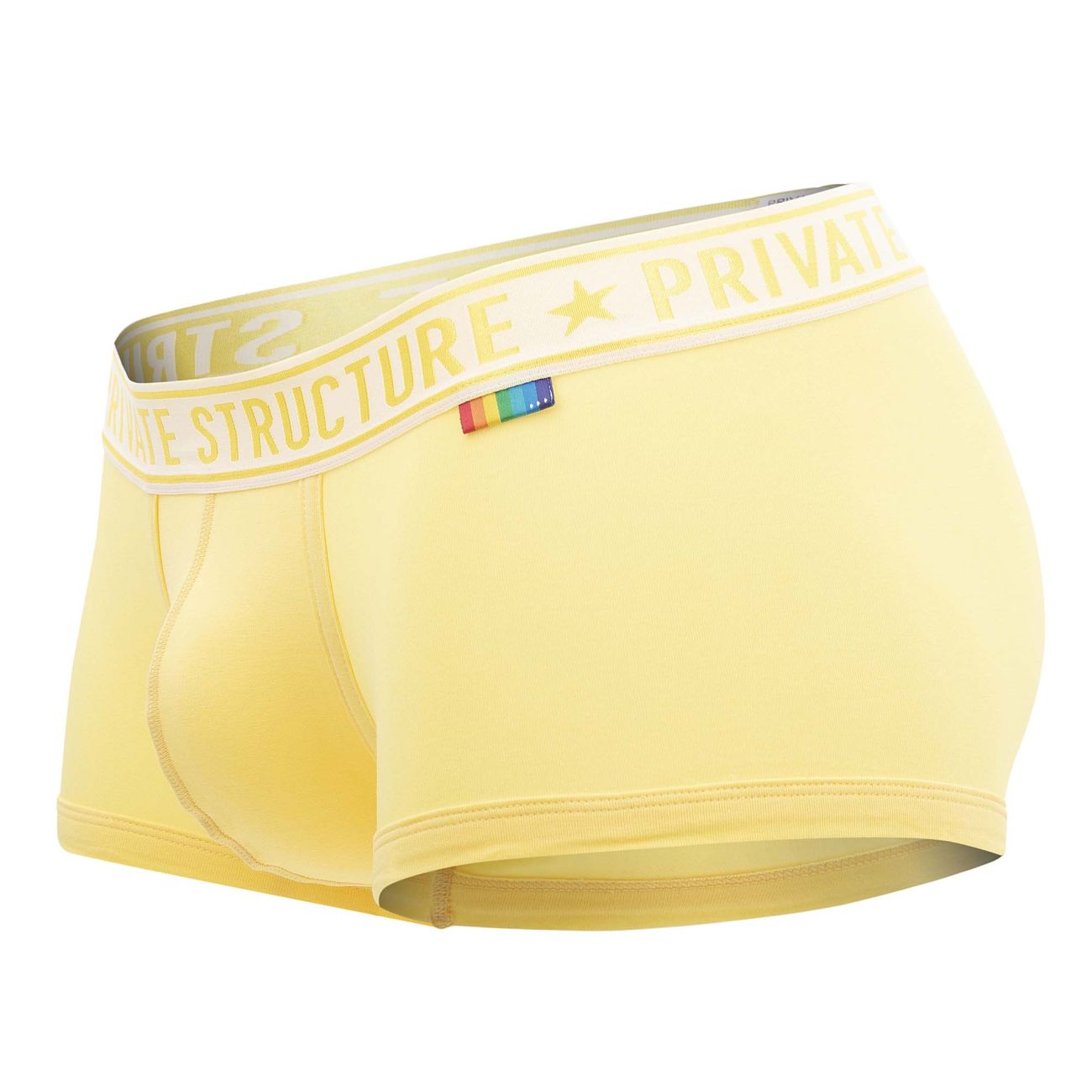 Private Structure EPUT4386 Pride 2PK Mid Waist Trunks Color Yellow-Blue - DealByEthan.gay loves Private Structure