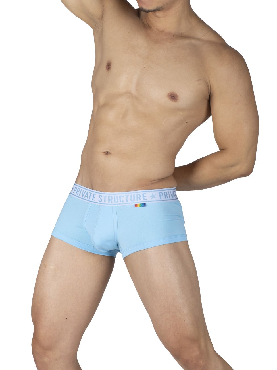 Private Structure EPUT4386 Pride 2PK Mid Waist Trunks Color Yellow-Blue - DealByEthan.gay loves Private Structure