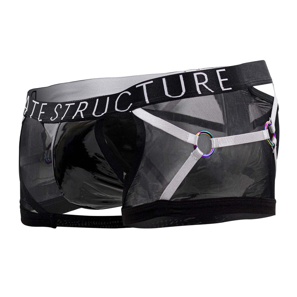 Private Structure LCUT4417 Alpha Low Waist Harness Trunks Color Black - DealByEthan.gay loves Private Structure