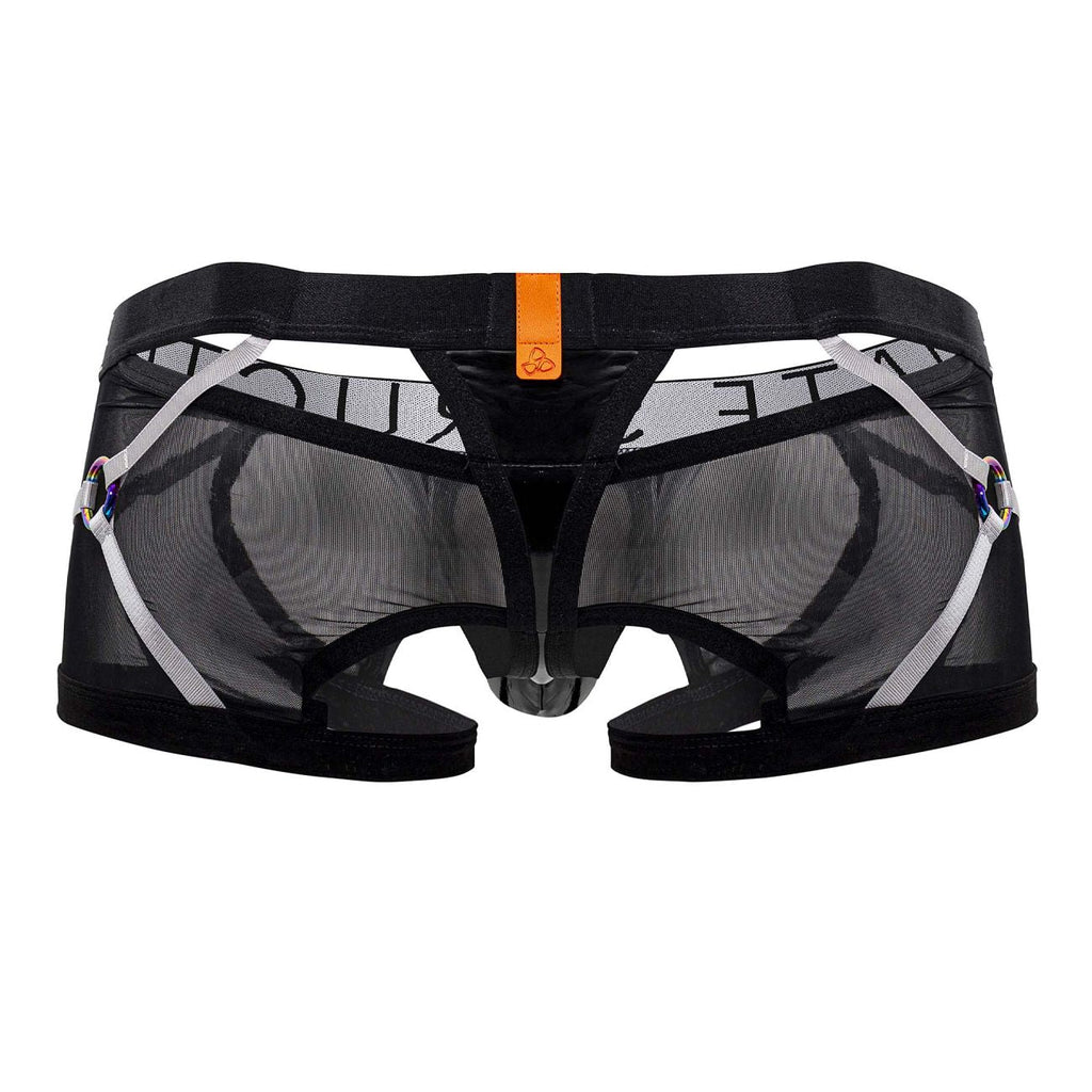 Private Structure LCUT4417 Alpha Low Waist Harness Trunks Color Black - DealByEthan.gay loves Private Structure