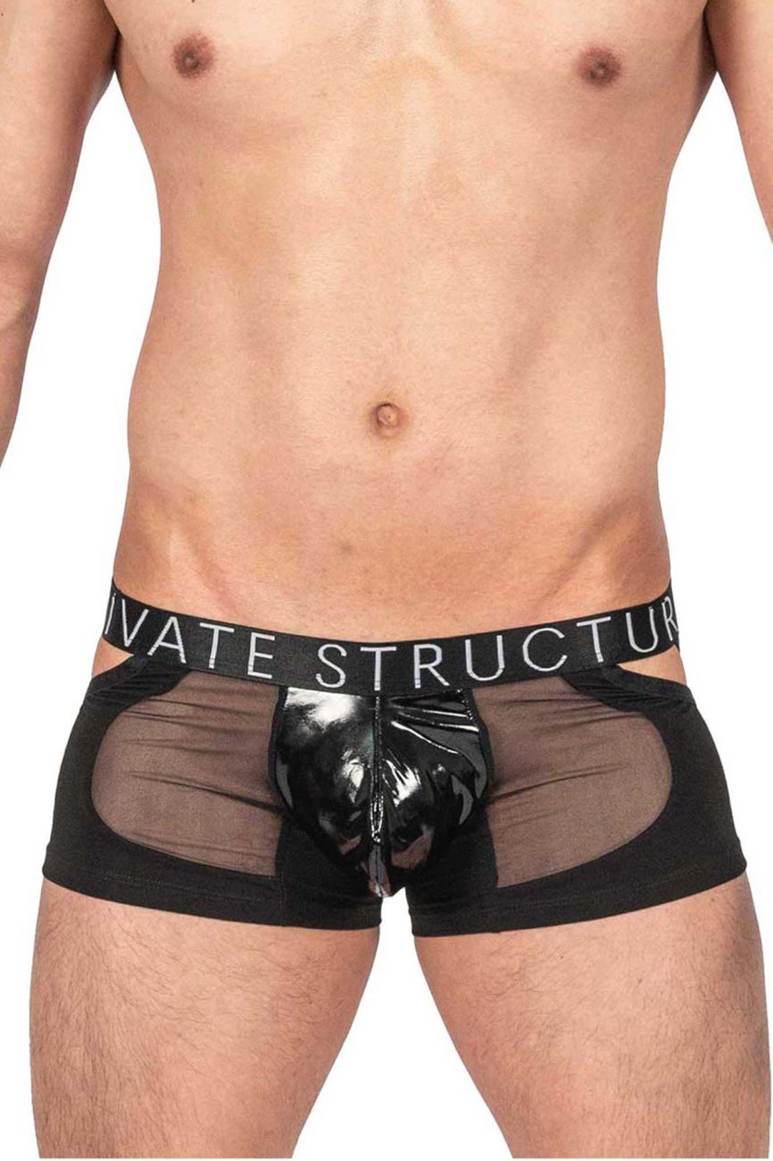 Private Structure LCUT4420 Alpha Low Waist Mesh Back Jockstrap Trunks Color Black - DealByEthan.gay loves Private Structure