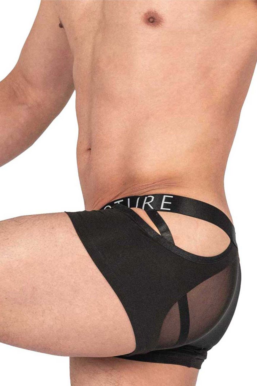 Private Structure LCUT4420 Alpha Low Waist Mesh Back Jockstrap Trunks Color Black - DealByEthan.gay loves Private Structure