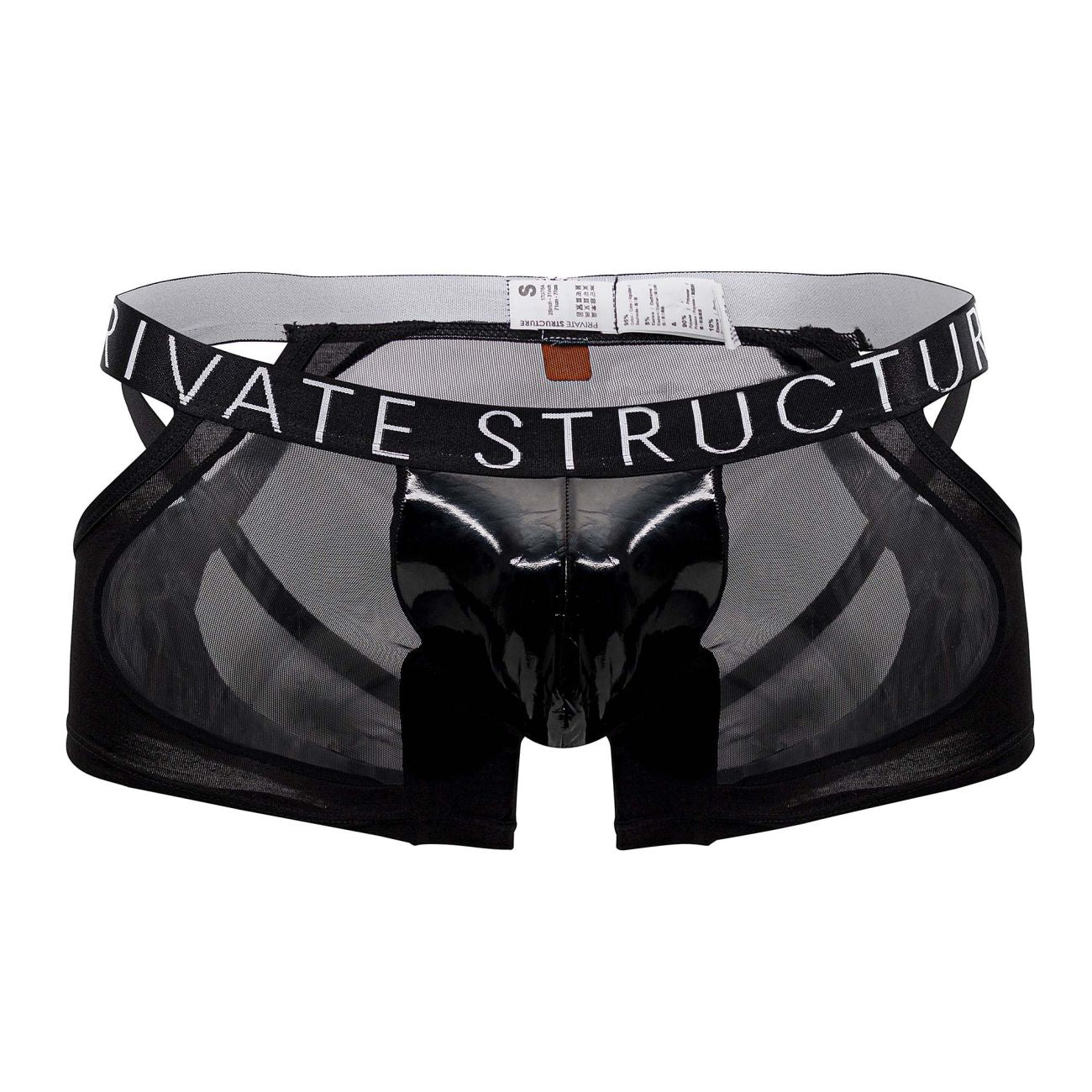 Private Structure LCUT4420 Alpha Low Waist Mesh Back Jockstrap Trunks Color Black - DealByEthan.gay loves Private Structure