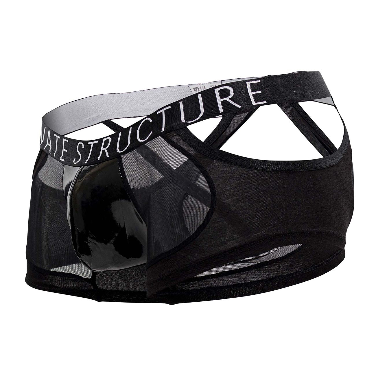 Private Structure LCUT4420 Alpha Low Waist Mesh Back Jockstrap Trunks Color Black - DealByEthan.gay loves Private Structure