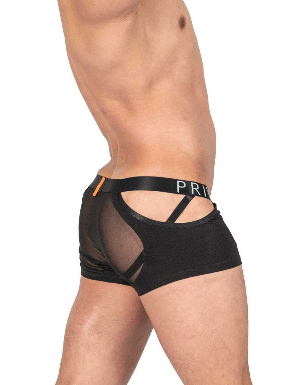 Private Structure LCUT4420 Alpha Low Waist Mesh Back Jockstrap Trunks Color Black - DealByEthan.gay loves Private Structure