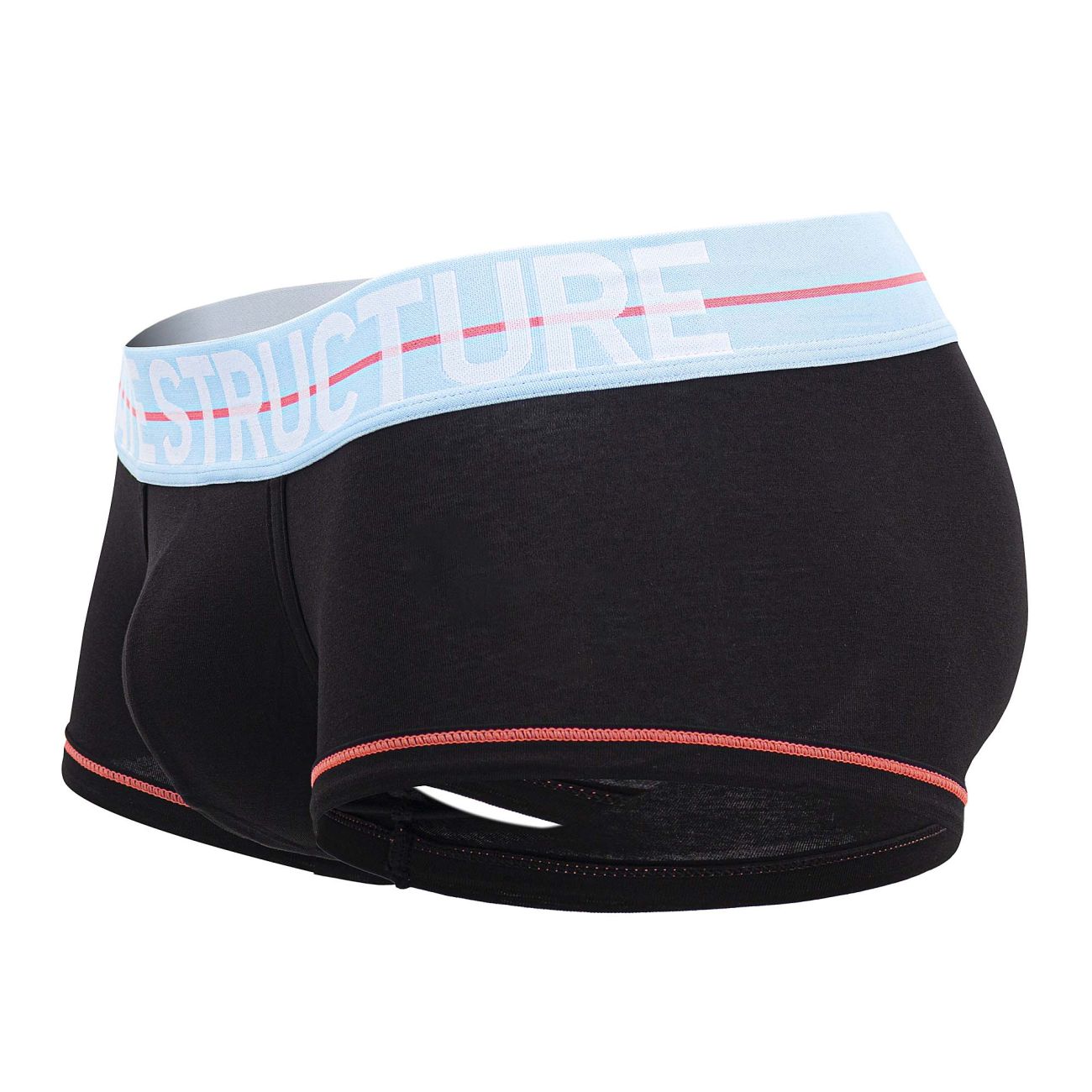 Private Structure MOUX4103 Mo Lite Mid Waist Trunks Color Black - DealByEthan.gay loves Private Structure