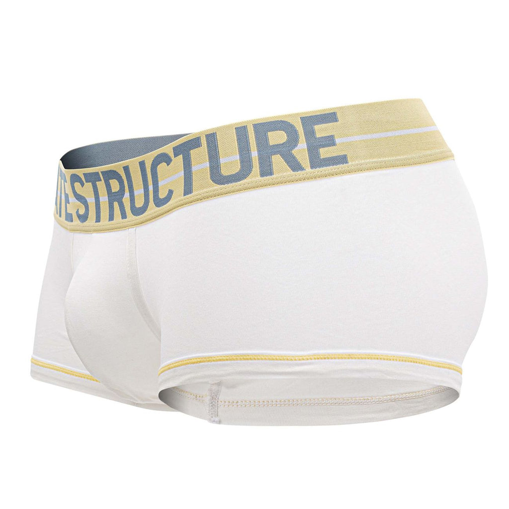 Private Structure MOUX4103 Mo Lite Mid Waist Trunks Color White - DealByEthan.gay loves Private Structure