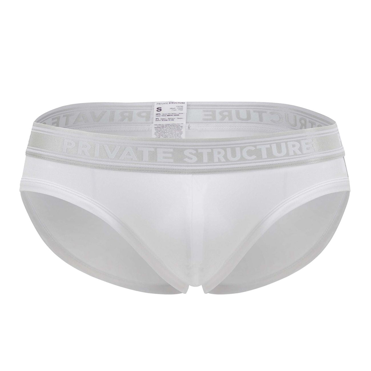 Private Structure PBUT4378 Bamboo Mid Waist Mini Briefs Color Bright White - DealByEthan.gay loves Private Structure