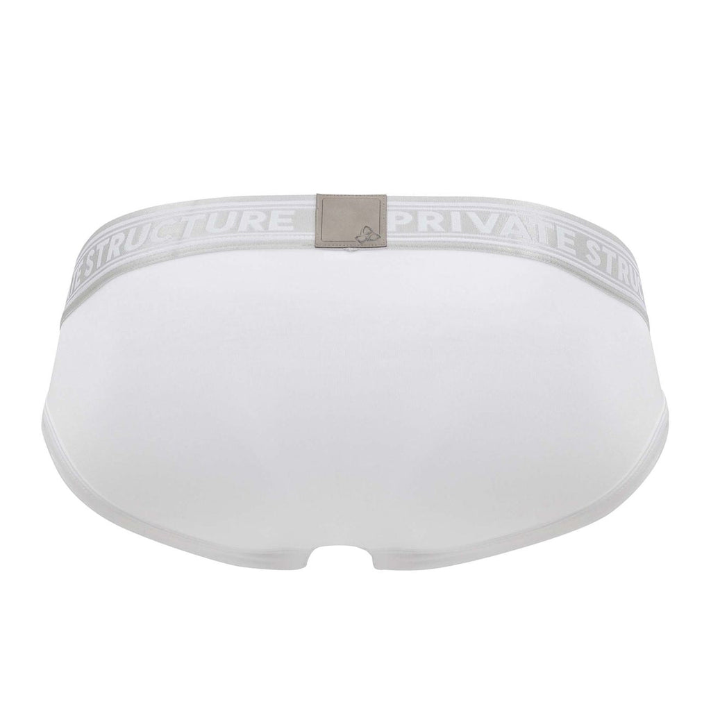 Private Structure PBUT4378 Bamboo Mid Waist Mini Briefs Color Bright White - DealByEthan.gay loves Private Structure